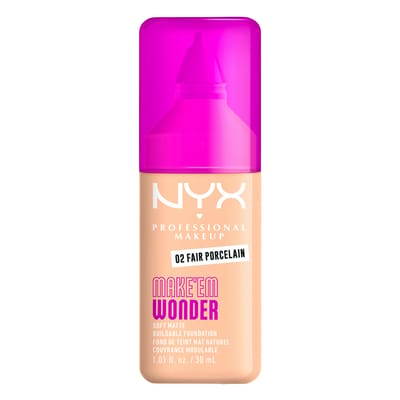 NYX Professional Make Up Make 'EM Wonder Foundation - Zachte matte finish - Met huidverzorgende hyaluronzuur - Pale
