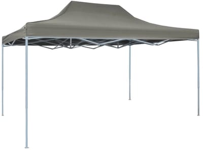 Partytent opvouwbaar - Paviljoen - 3x4,5 m - Easy up - Waterdicht - Weerbestendig - Antraciet