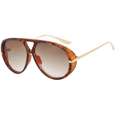 Lunettes de Soleil de Luxe Designer pour Femmes Sexy Vintage Surdimensionnées Lunettes de Soleil Pilote Noires Mode Féminine Oculos De Sol
