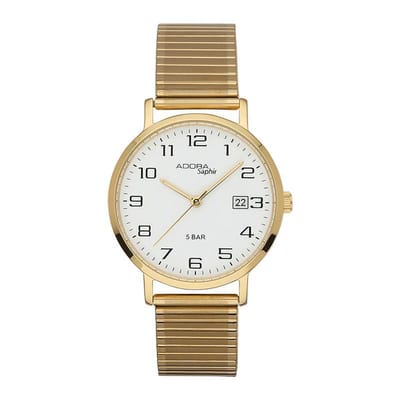 Adora horloge Goudkleurig met saffier glas AS4247