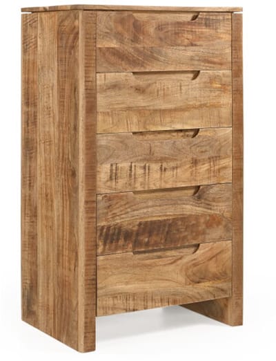 Ladekast met 5 Laden Sophie mangohout - 60x40x100 cm - Naturel
