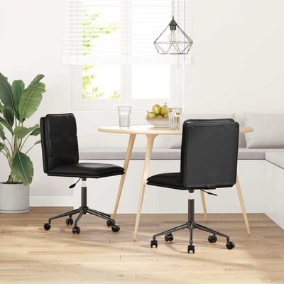 vidaXL Eetkamerstoelen 2 st kunstleer zwart