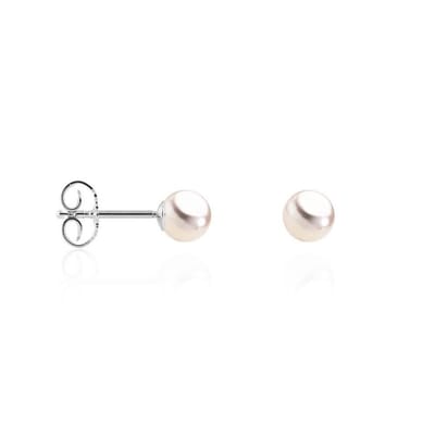 Luna-Pearls - 310.0552 - Oorstekers - Dames - 585 Witgoud - Akoya-cultuurparel