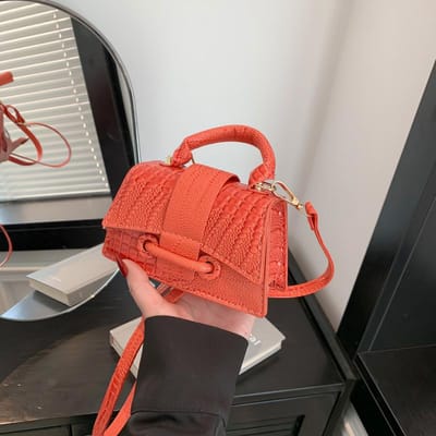Modieuze Kleine Vierkante Tas Krokodillenpatroon Dames Tas Nieuwe Eenvoudige Zomer Mode Handtas Schoudertas Trendy Crossbody Tas red