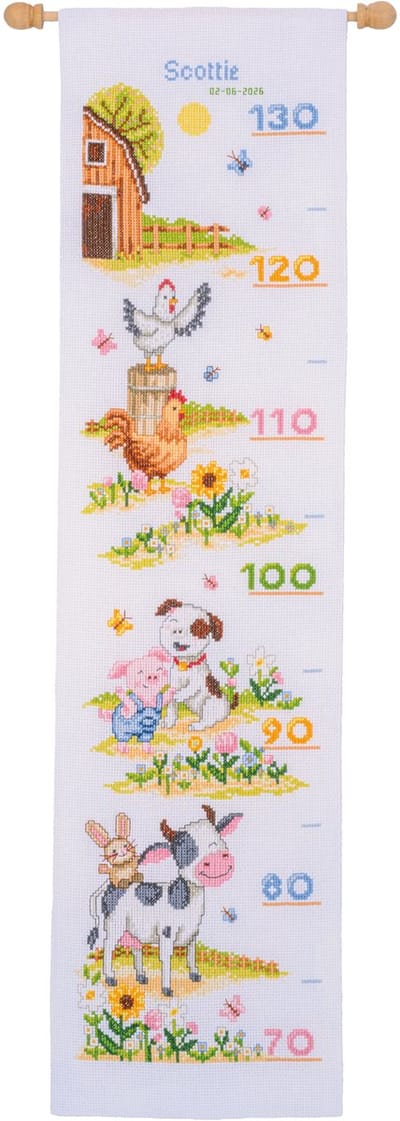 Vervaco - Telpakket kit Boerderijdieren - PN-0227715 - Borduren - Borduurpakket - Borduurpakket volwassenen - Borduurpakket kind