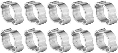 10 Stuks Roestvrijstalen Slangklemmen, Verstelbare Klemmen voor Brandstofslangen en Tuinslangen (5-23mm)