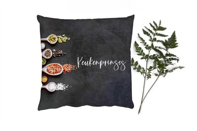 Sierkussens - Kussentjes Woonkamer - 50x50 cm - Keukenprinses - Keuken - Quotes - Vrouwen - Spreuken