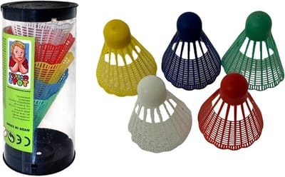 Badmintonshuttles Kunststof - Vliegballen Trainingsballen - Sport Spelen - Kleurrijk Ontwerp - 5 Stuks - Gekleurd