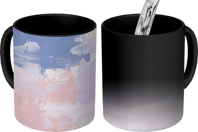 Magische Mok - Foto op Warmte Mokken - Koffiemok - Pastel - Design - Verf - Magic Mok - Beker - 350 ML - Theemok
