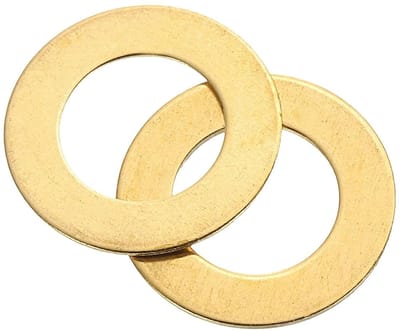 Ronte - Set van 80 sluitringen 14 mm x 0,5 mm messing assortiment - platte borgringen afdichtring - metalen schijven voor schroeven bouten moeren