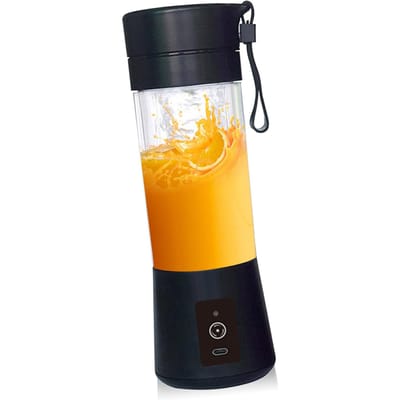 Blender Portable pour Shakes et Smoothies Taille Personnelle Portion Unique Voyage Mixeur Tasse à Jus de Fruits avec Rechargeable noir