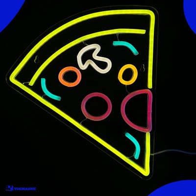Neon Lamp - Pizza - Dimbaar - Incl. Ophanghaakjes - Neon Sign - Neon Verlichting - Neon Led Lamp - Wandlamp