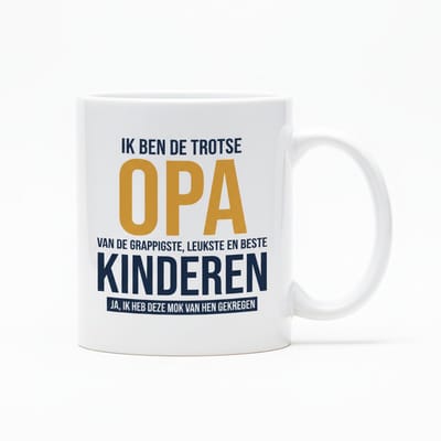 Trots Opa Tekst Mok – Grappig Opa Cadeau – Keramische Koffiemok 330 ml – Perfect Geschenk van de Kleinkinderen
