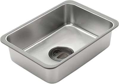 Enkele wastafel - Compacte spoelbak - Buiten koken - Duurzaam roestvrij staal - 35.5x25x11.2cm - Zilver