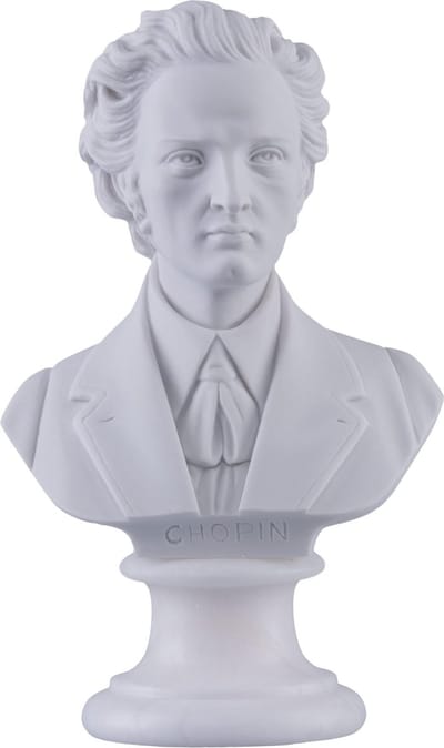 Music Gifts - Albast borstbeeld Chopin 30 cm
