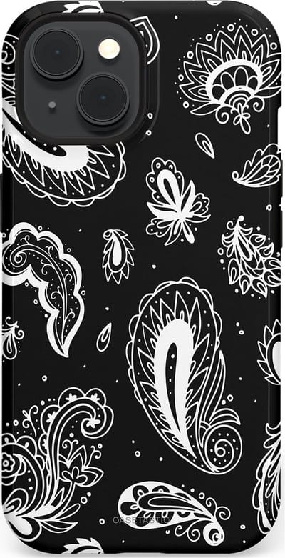Casetastic Hoesje Geschikt voor Apple iPhone 15 Magsafe - Stijlvolle Beschermende Duo-layer Case - Paisley pracht