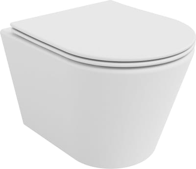 Mexen Rico wc-kom Misko Randloos met langzaam sluitend, slanke zitting, duroplast, witte mat - 30724001