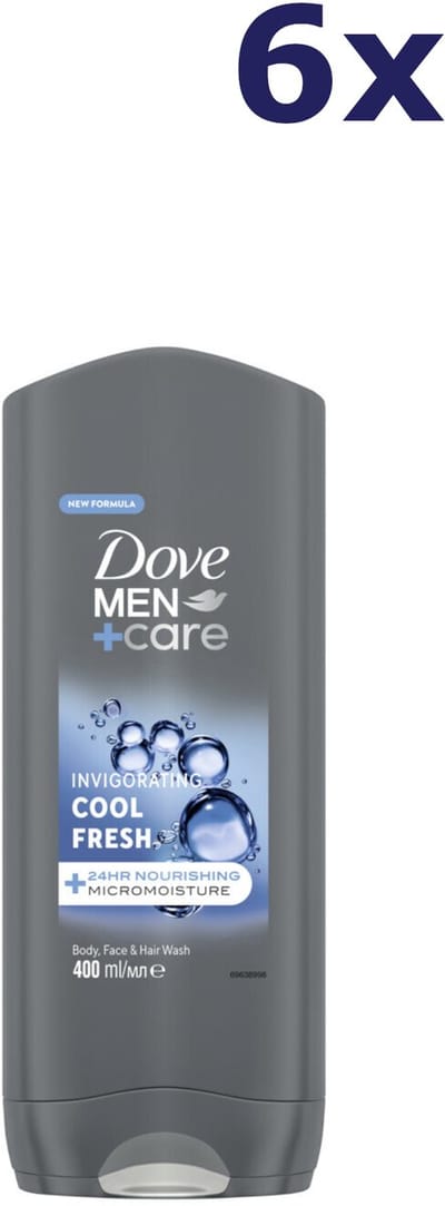 Dove Men+Care Cool Fresh - 6 x 400 ml - Douchegel - Voordeelverpakking