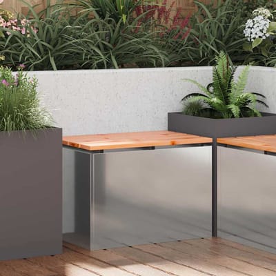 vidaXL Tuinbank Zilver 60 x 40 x 43 cm Gegalvaniseerd staal