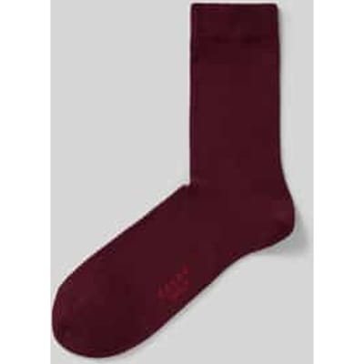 FALKE Family eenkleurig katoen sokken dames rood - maat 39-42