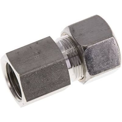 G 1/2'' x 16S RVS Rechte Knelfitting 400 Bar DIN 2353 - FL2S-FO-ST-012G-16-S