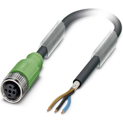 Phoenix Contact 1500680 Sensor/actuator connector, geassembleerd M12 Aantal polen (sensoren): 3 Bus, recht 10.00 m 10 stuk(s)