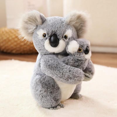 27cm Grijs Moeder-Kind Koala Pluche Speelgoed Gevuld Simulatie Dier Pop Schattige Pluche Verjaardagscadeau 27cm gray