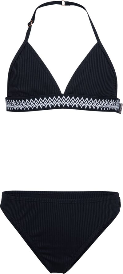 Brunotti - Nelle-Rib - Bikini Set Zwart - Halter Bikini Set Meisjes - 140