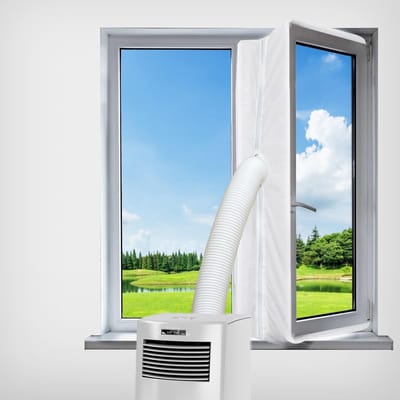 VHV-Raamafdichting Airco 400cm - Universele Raamkit voor Mobiele Airco en Droger - Raamafdichting met Rits - Eenvoudige Montage