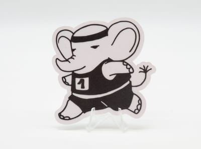 Sportende Olifant Sticker - Dieren in het Dagelijks Leven | Vera's Arts & Dice | Schattige Stickers - Handgemaakte Stickers - Journaling - Bullet Journal - Scrapbooking - Leuke Stickers - Laptop Sticker - Telefoon Sticker