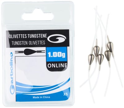 Garbolino Olivette Competition Tungstene Online – Verwisselbare Tungsten Olivettes 5 Stuks - Maat : 0.60g