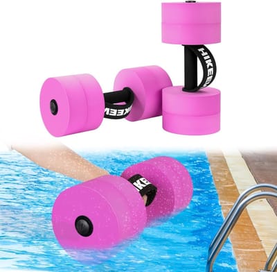 Water Dumbbells voor Wateroefeningen - Aqua Dumbbells met 4 Gewichten van EVA Schuim voor Fitness in het Water, Geschikt voor Mannen en Vrouwen, Roze Kleur