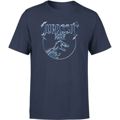 Jurassic Park Logo Metal Men's T-Shirt - Blauw - S