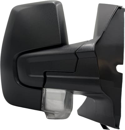 BILMAX Rechter Buitenspiegel Vervanging voor Ford Transit Custom / Tourneo Custom (V362) 2018–2023, Korte Spiegelarm, Elektrisch Verstelbaar, Handmatig Inklapbaar, Verwarmd, Met Richtingaanwijzer, Zwart, 6-Pins (Passagierszijde)
