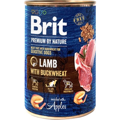Brit Premium by Nature - Lam met Boekweit (6 x 400 g)