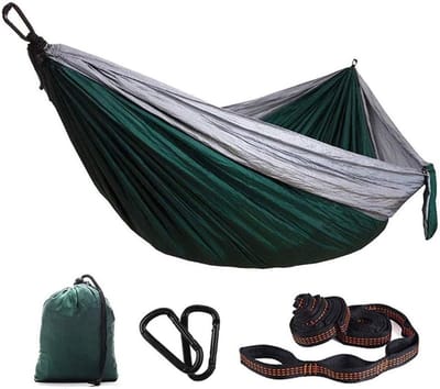 Kampeerhangmat - Dubbele hangmat - Buiten ontspannen - Extra sterke nylon banden - 270cm x 140cm - E