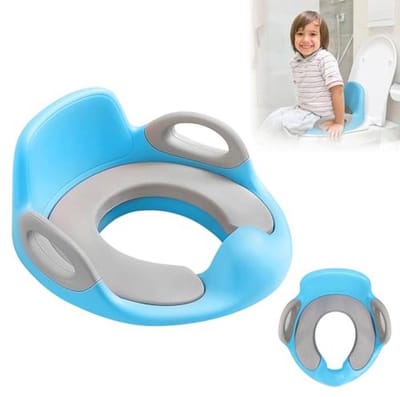 Toiletbril voor Kinderen met Kussen en Spatbescherming - Verstelbare Toilettrainer voor Jongens en Meisjes