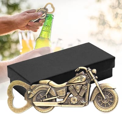 Vintage Motorfiets Flesopener - Bronzen Bierflesopener als Cadeau voor Mannen en Vrouwen