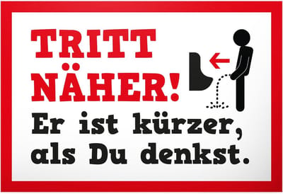 Grappig WC Bord voor Toilet - Kunststof Deurbordje (30x20 cm) voor Gastentoilet
