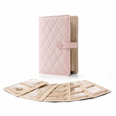 Dailygoods- Opbergkoffer Leren Waterdicht - Sieraden Organizer - Verstelbaar Compartiment - Ringen/Oorbellen/Kettingen - Zacht Flanel Interieur - Transparante Rits - Sieradenkoffer