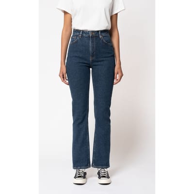 Nudie Jeans Rowdy Ruth Blue Angel Blue Größe: W25L34 | Ausgestellte Hosen Outlet | Damen | Blau