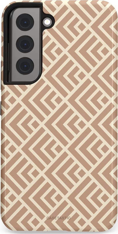 Casetastic Hoesje Geschikt voor Samsung S22 - Stijlvolle Beschermende Duo-layer Case - Abstract Zand Kunst
