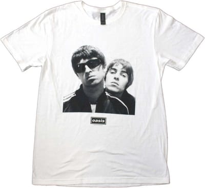 Oasis - Noel & Liam Square Photo Heren T-shirt - S - Wit