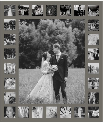Deknudt Frames multifotolijst S66XK9 G27 - taupe - 27 foto's