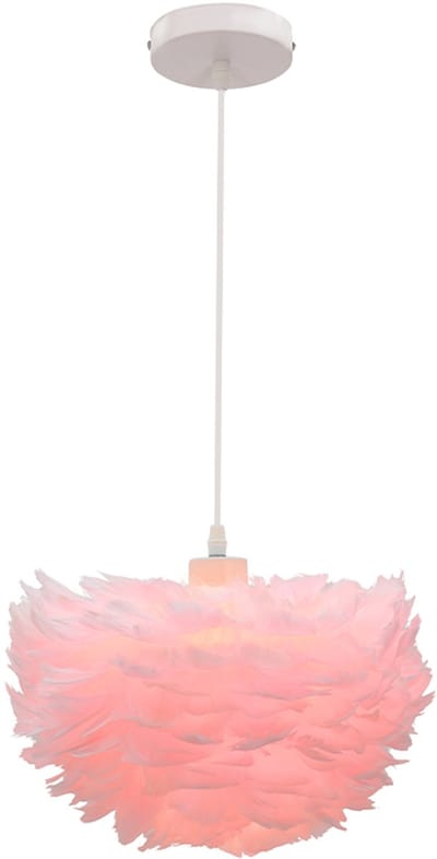 Olucia - SUZIE - Hanglamp - Roze / Wit - Vorm: Rond