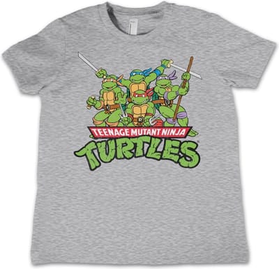 Teenage Mutant Ninja Turtles Teeange Mutant Ninja Turtles Distressed Group kinder-T-shirt, heathergrijs