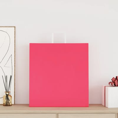 vidaXL - Papieren - zakken - 250 - st - met - hengsels - 45x17x48 - cm - roze
