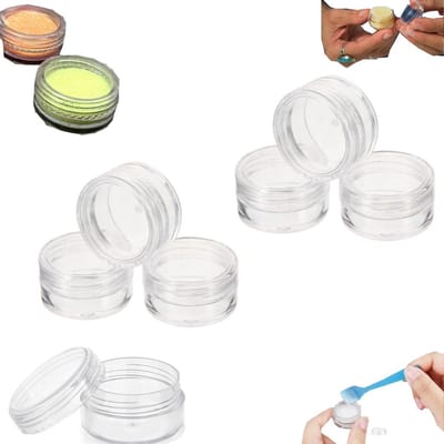 10 stuks mini dispenserdoos - cosmetische monsterdozen - cosmetische monsterpotjes - gezichtscrèmedoos met deksel - reismake updoos - lekvrij en herbruikbaar - voor lippenstift, oogschaduw, gezichtscrème, lotion (5ml - transparant)