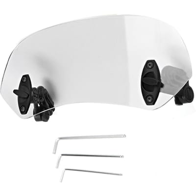 Universele Motorfiets Verstelbare Clip-On Windscherm Windgeleider Windscherm Accessoires wit