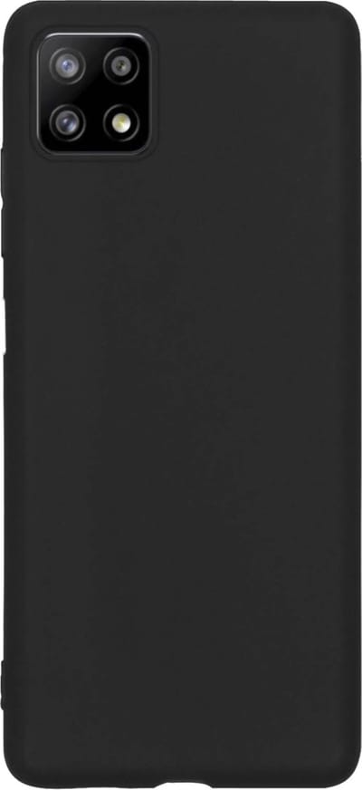 Hoes - Geschikt voor Samsung Galaxy M22 - Sterk & Shockproof - Hoesje Cover - Siliconen Case - Zwart